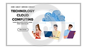 services technology cloud computing vector