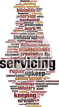 Servicing word cloud