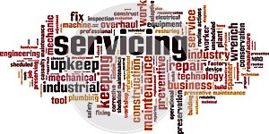 Servicing word cloud