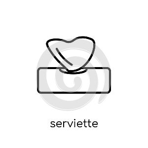 Serviette icon. Trendy modern flat linear vector Serviette icon
