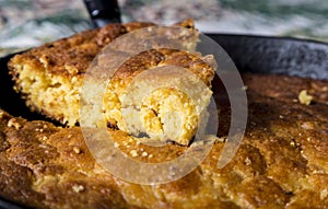 Serving Corn Bread in Cast-Iron Pan