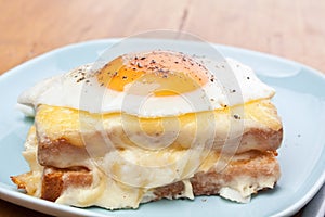 Serving of Croque Madame