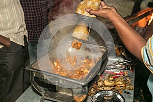 Serving deliciously cooked Bamboo Chicken