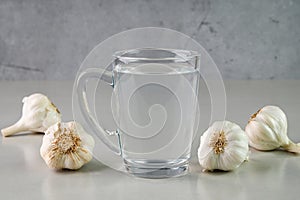 Serving garlic water