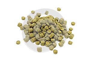 A serving of granulated green hops