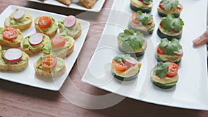 Serving Healthy Hummus Appetizers