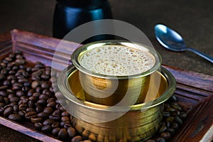Indian filter coffee in a cup