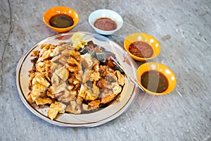 Serving of lobak, popular deep fried delicacy in Penang, Malaysia photo