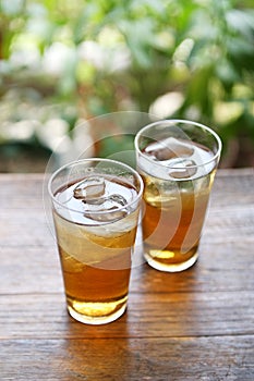 Serving mugicha , cold barley tea