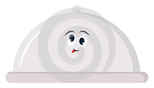 Serving tray lid, illustration, vector