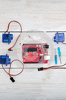 Servo, circuit board, components and assemblies for the robot, photo