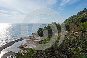 Ses Boques beach on the island of Ibiza