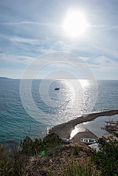 Ses Boques beach on the island of Ibiza