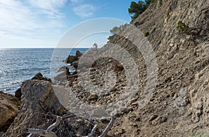 Ses Boques beach on the island of Ibiza