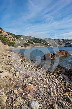 Ses Boques beach on the island of Ibiza