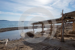 Ses Boques beach on the island of Ibiza