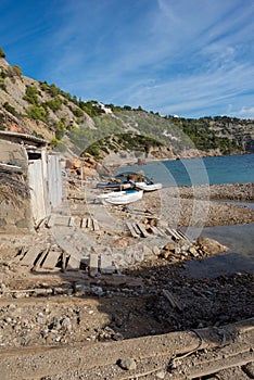 Ses Boques beach on the island of Ibiza