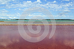 Ses Salines Formentera colorful saltworks horizon photo