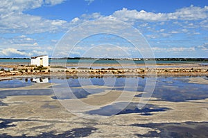Ses Salines Formentera saltworks horizon balearic photo