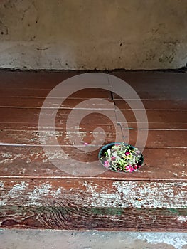 Sesaji or sajen, various flower, offering to spirit