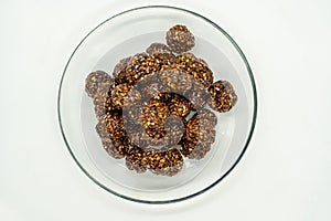 Sesame Ladoo aka til ko ladoo for Makar Maghe Sankranti dipped in Jaggery