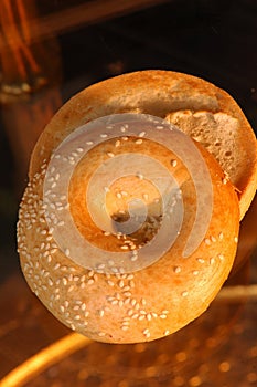 Sesame seed bagel