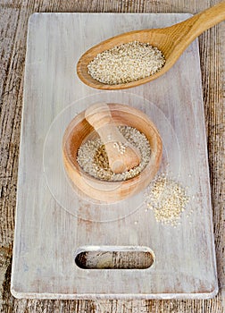 Sesame seeds .