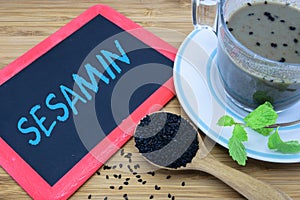 Sesamin is a lignan derived from sesame seeds