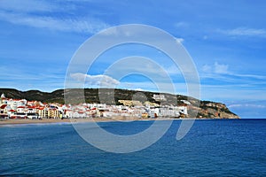 Sesimbra beach town view