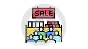 sesonal sale color icon animation