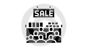 sesonal sale glyph icon animation