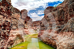 Sesriem canyon of Tsauchab river, Sossusvley, Namibia