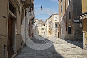Sestiere di Castello in Venice with its characteristic buildings photo