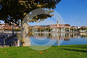 Sesto Calende on lake Lago Maggiore