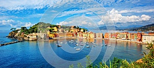 Sestri Levante, Italy, a popular resort town in Liguria photo