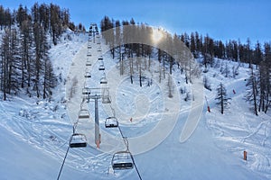 Sestriere, lifts for skiing