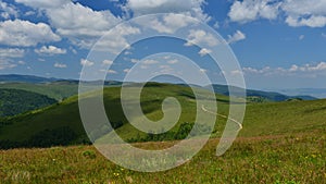 Sesul Craiului plateau reserve from Muntele Mare, Romania.