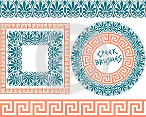 Set 1 Brushes Greek Meander patterns