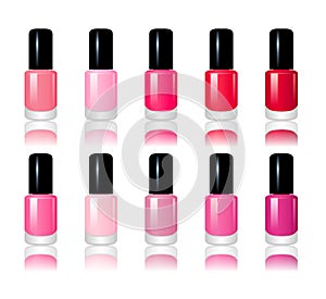 Set of 10 nail polish