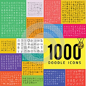 Set of 1000 doodle icon