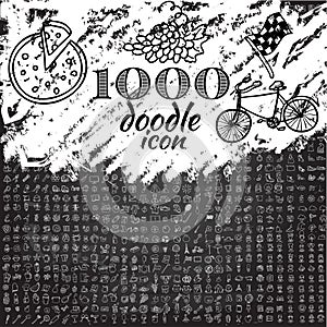 Set of 1000 doodle icon