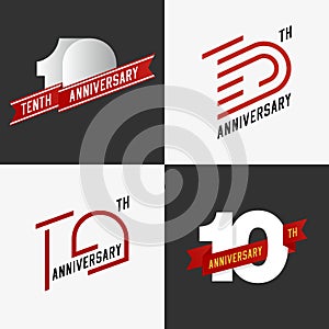 The set of 10th anniversary signs.