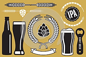 Set of 11 Craft Beer Design Elements