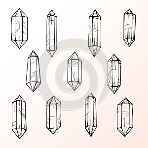 Set of 11 magic crystal gems