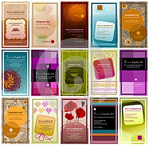 Set of 15 vertical business cards