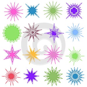 Set of 16 Starburst Shapes photo