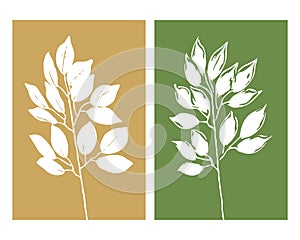 Set of 2 Botanical wall art.