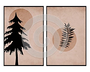 Set of 2 Botanical wall art