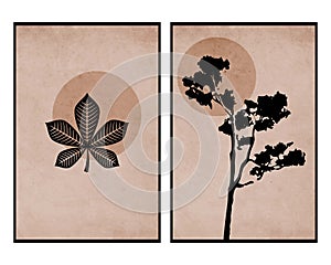 Set of 2 Botanical wall art