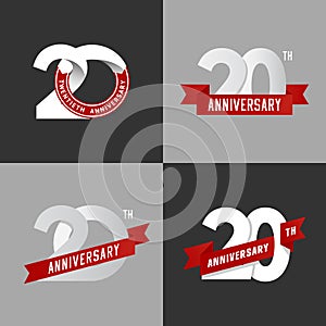 The set of 20th anniversary signs.